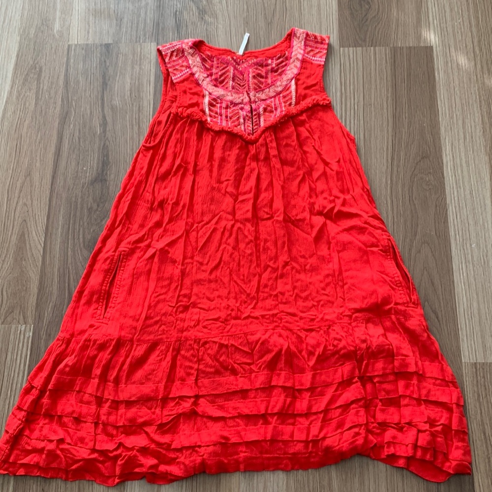 Free People Women’s Red Light Weight Dress with Pockets size S